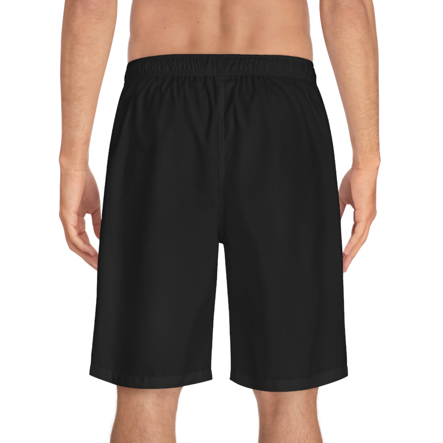 Never Stop' Men's Board Shorts — Black Streetwear Swim Trunks