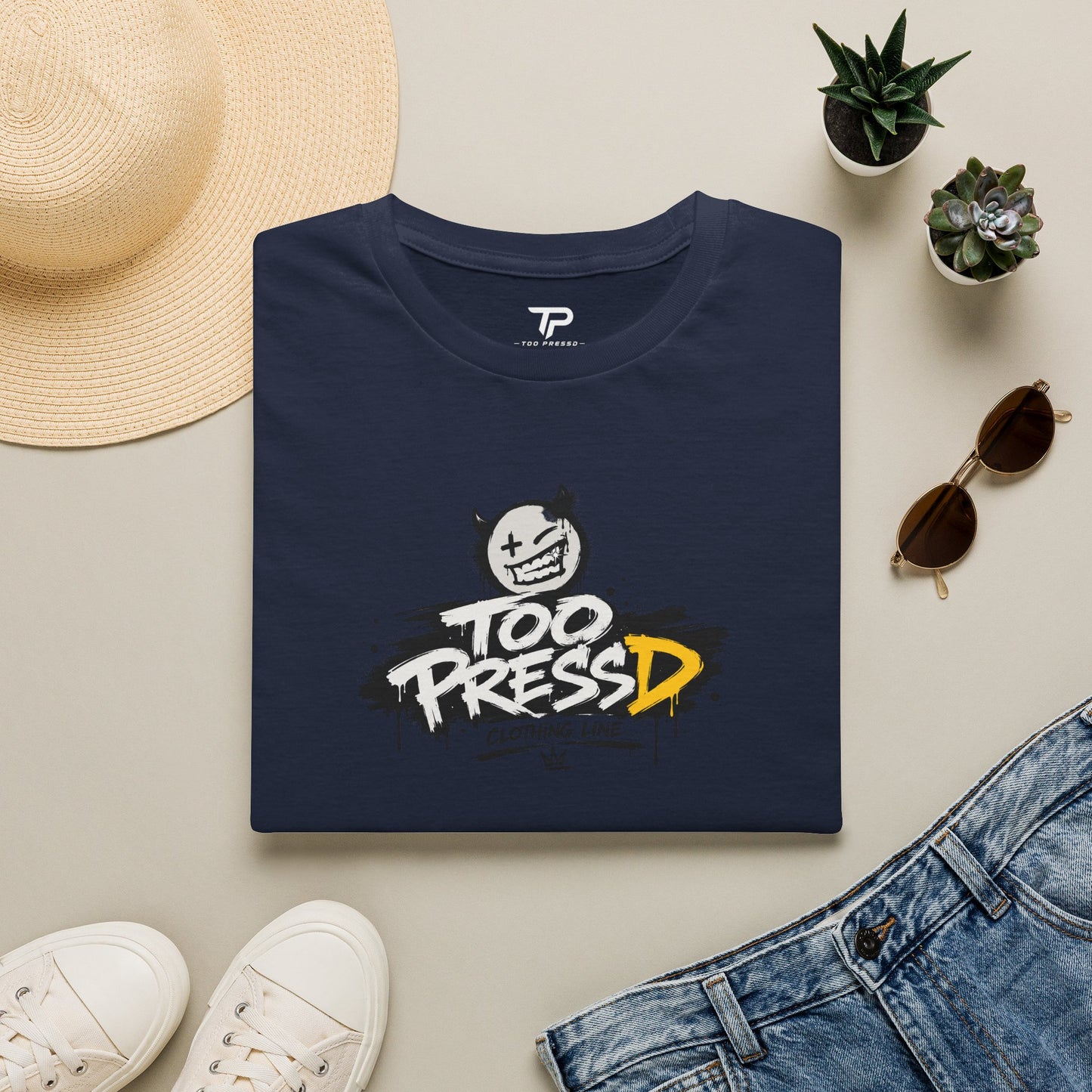 Too Pressed Graphic T-Shirt — Streetwear Logo Tee