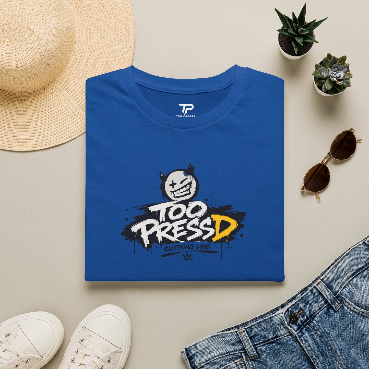 Too Pressed Graphic T-Shirt — Streetwear Logo Tee