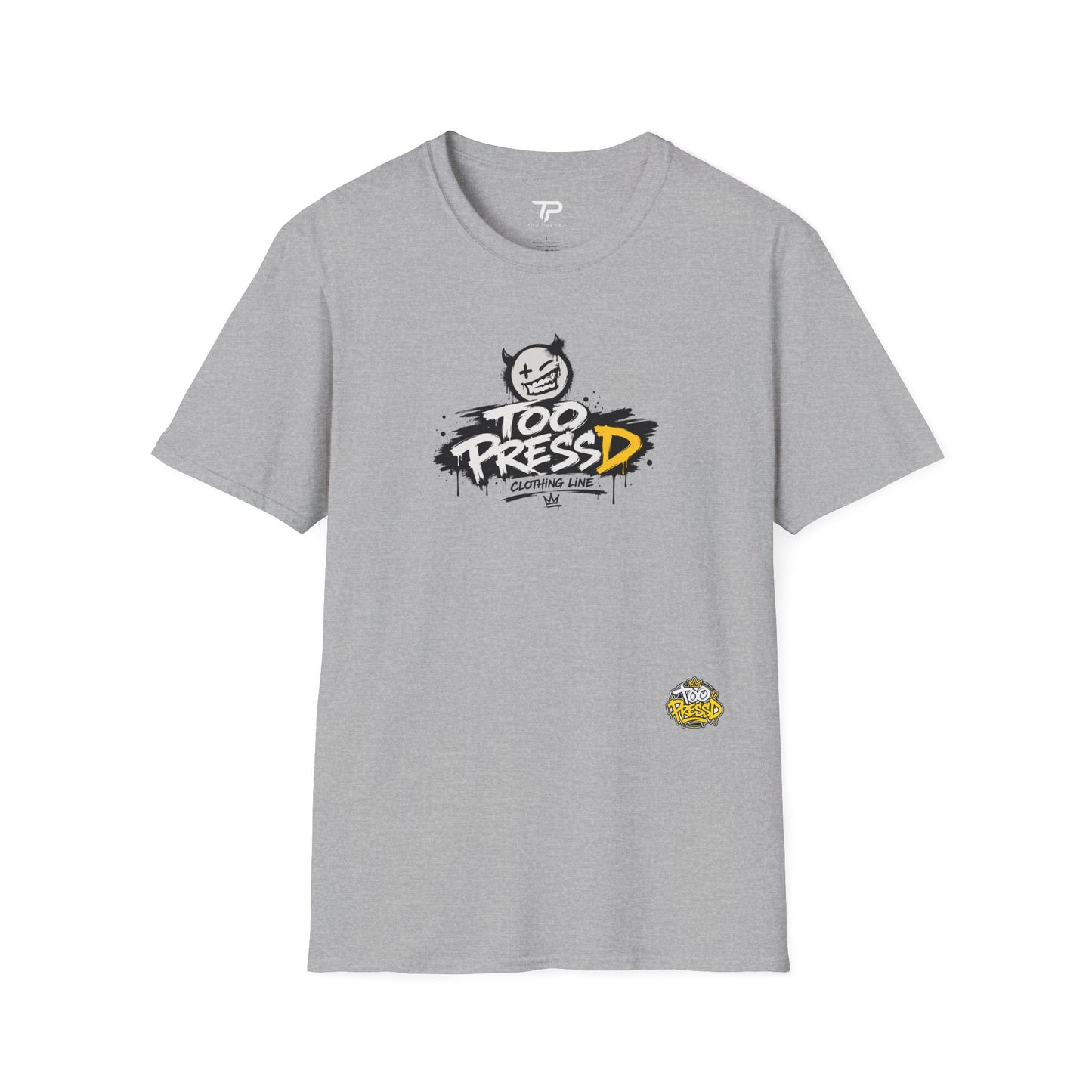 Too Pressed Graphic T-Shirt — Streetwear Logo Tee