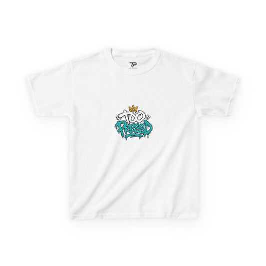 Kids T-Shirt — 'Too PressD' Graffiti Design, Youth Christian Shirt