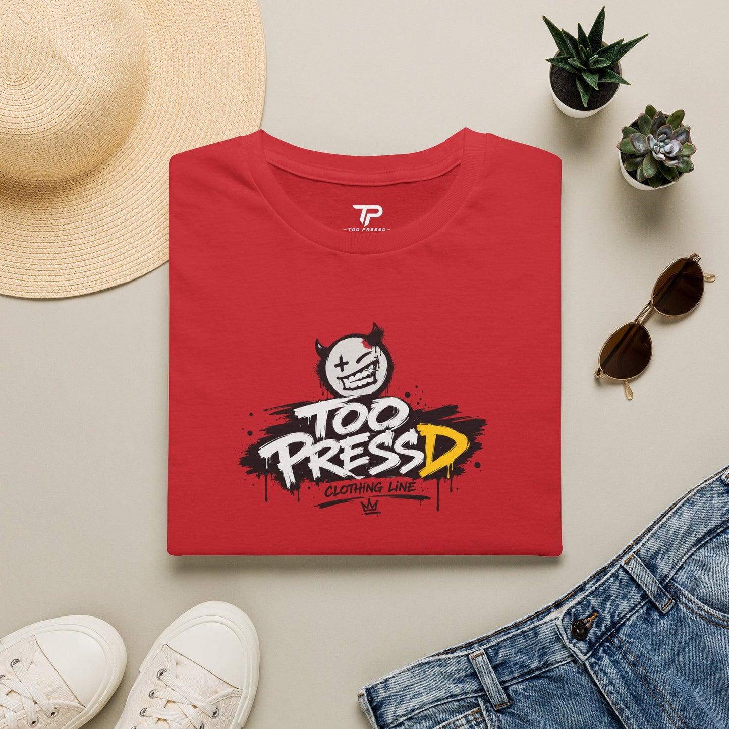 Too Pressed Graphic T-Shirt — Streetwear Logo Tee