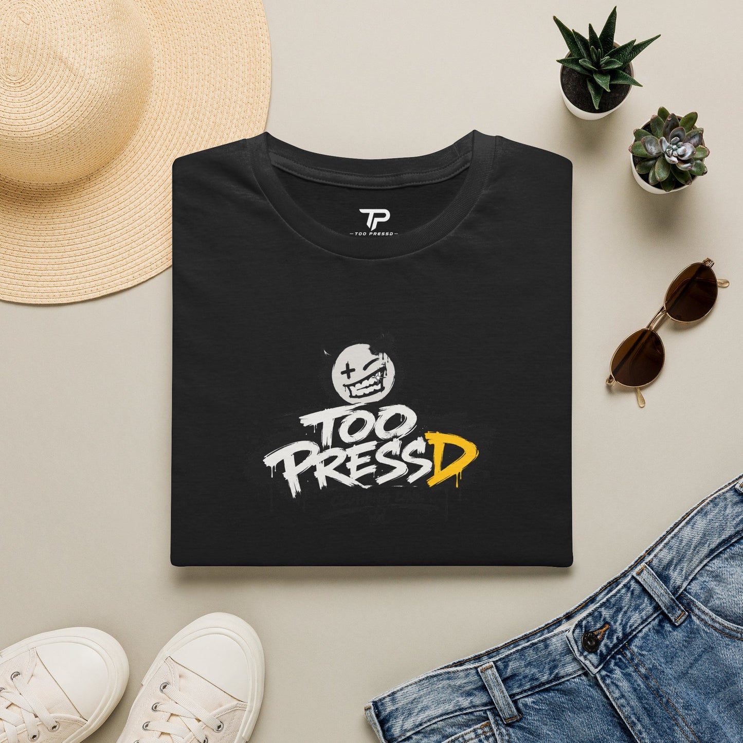 Too Pressed Graphic T-Shirt — Streetwear Logo Tee