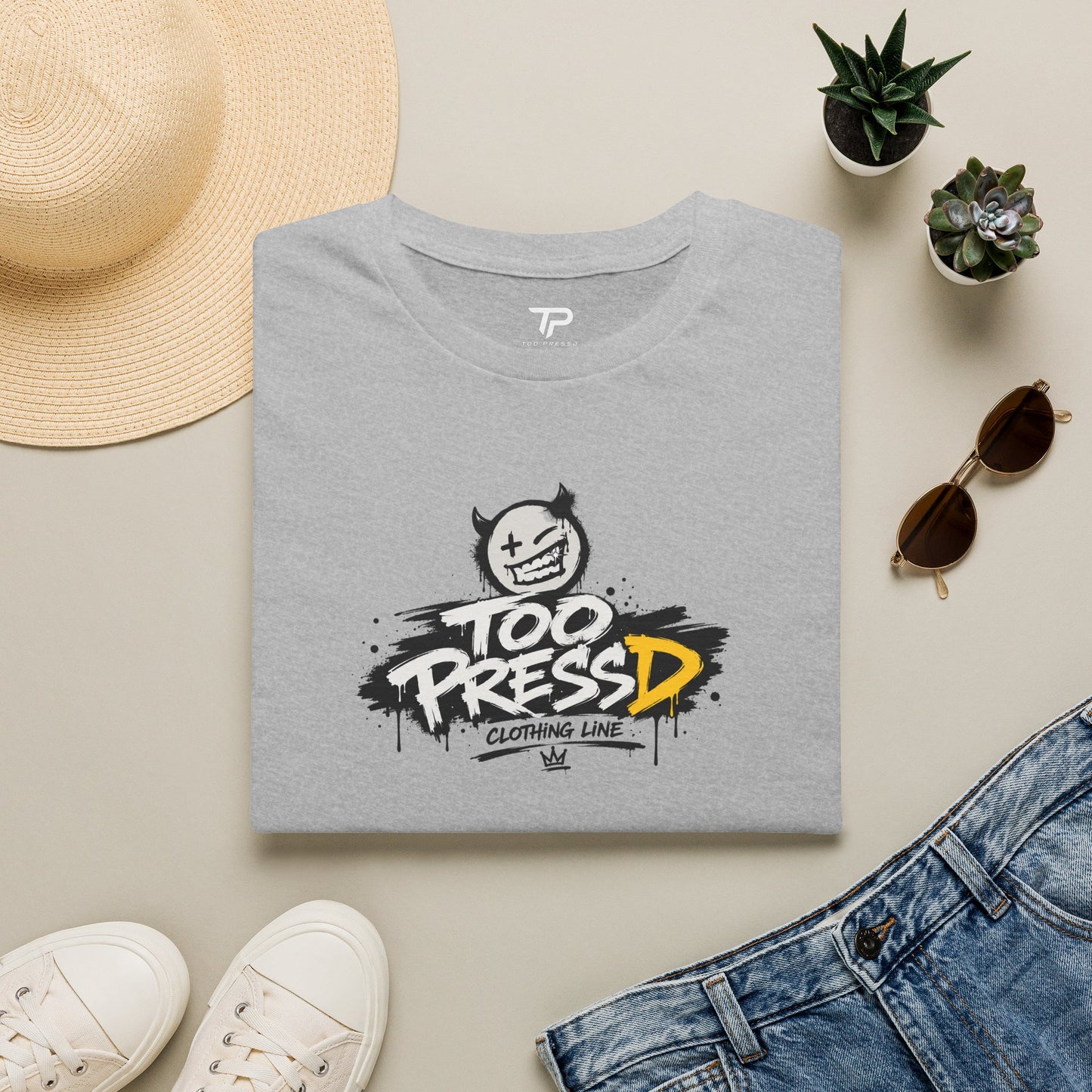 Too Pressed Graphic T-Shirt — Streetwear Logo Tee