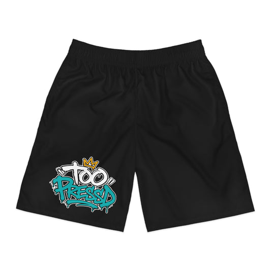 Graffiti 'Too Pressd' Jogger Shorts — Men's Streetwear Athletic Shorts