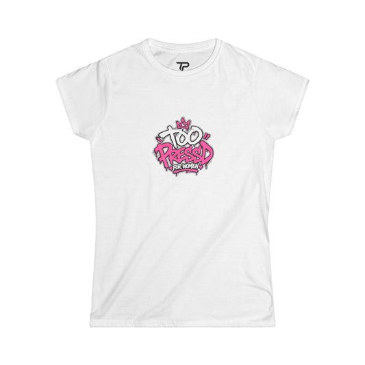 Too PressD Women's Tee — Pink Graffiti Graphic T-Shirt